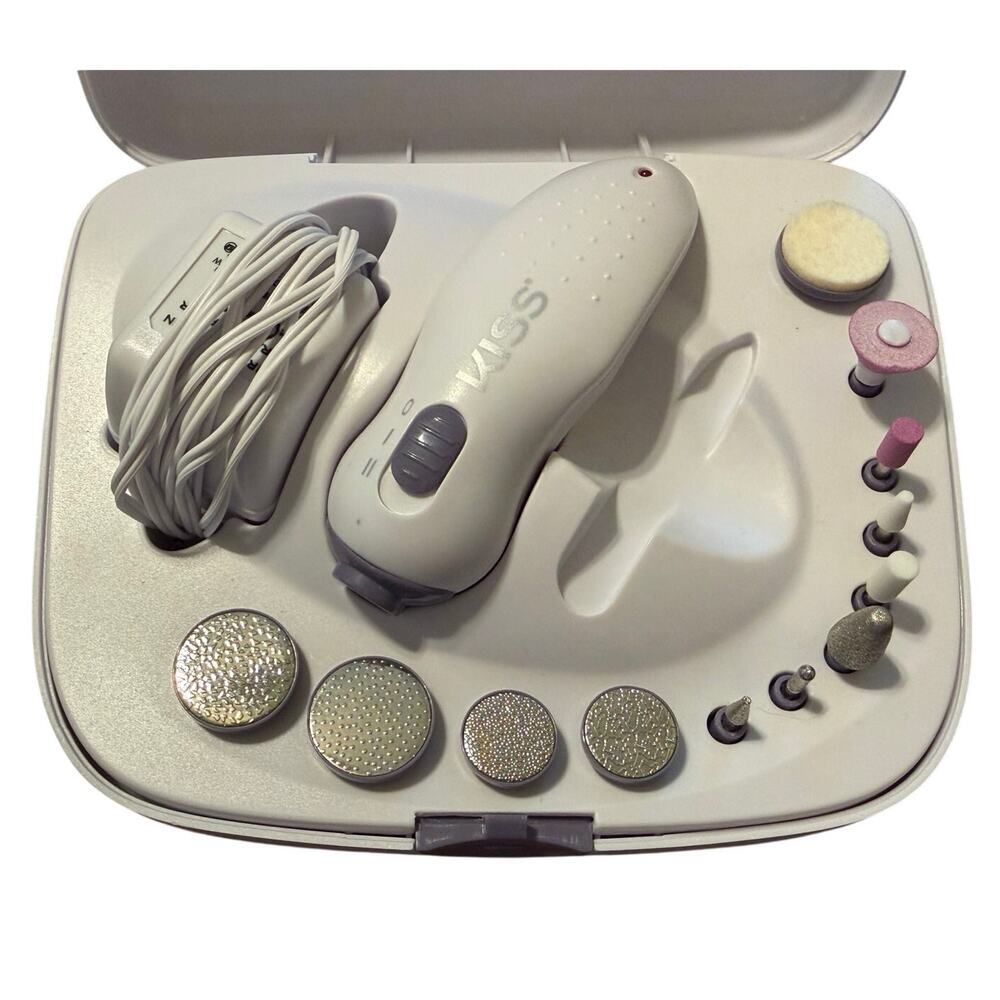 Kiss Rechargeable Nail File Power File Deluxe Manicure Home Set